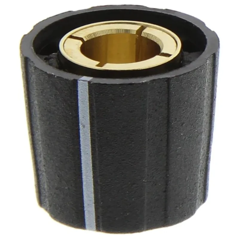 Sifam Black Nylon Potentiometer Knob 15.5 mm Diameter 14.3 mm Height for 6.35 mm Circular Shaft S151 250BK