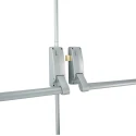 Briton Fire Door Push Bar Panic Bolt 2 Point Locking Euro Cylinder Lever Handle Compatible Double Metal Doors 54-55mm 377SE