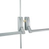 Briton Fire Door Push Bar Panic Bolt 2 Point Locking Euro Cylinder Lever Handle Compatible Double Metal Doors 54-55mm 377SE
