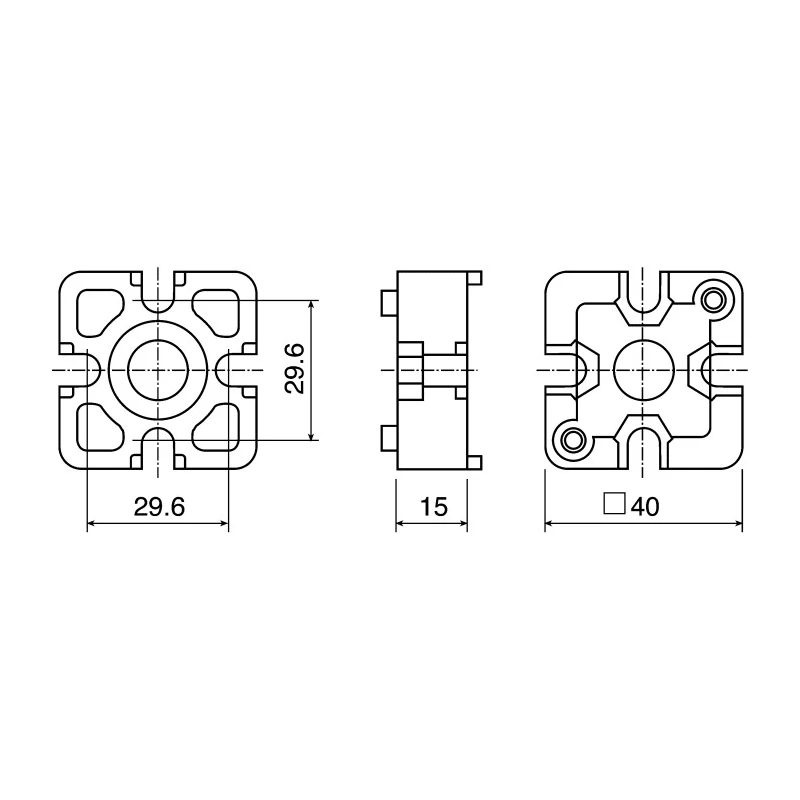 Bosch Rexroth Aluminium End Connector Connecting Component for Strut Profile 30 mm Groove Size 8 mm 3842526003
