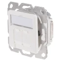 RS PRO 45° Cat5e 2 Way RJ45 Fully Shielded Network Faceplate 60mm Width 49mm Depth 422-6060