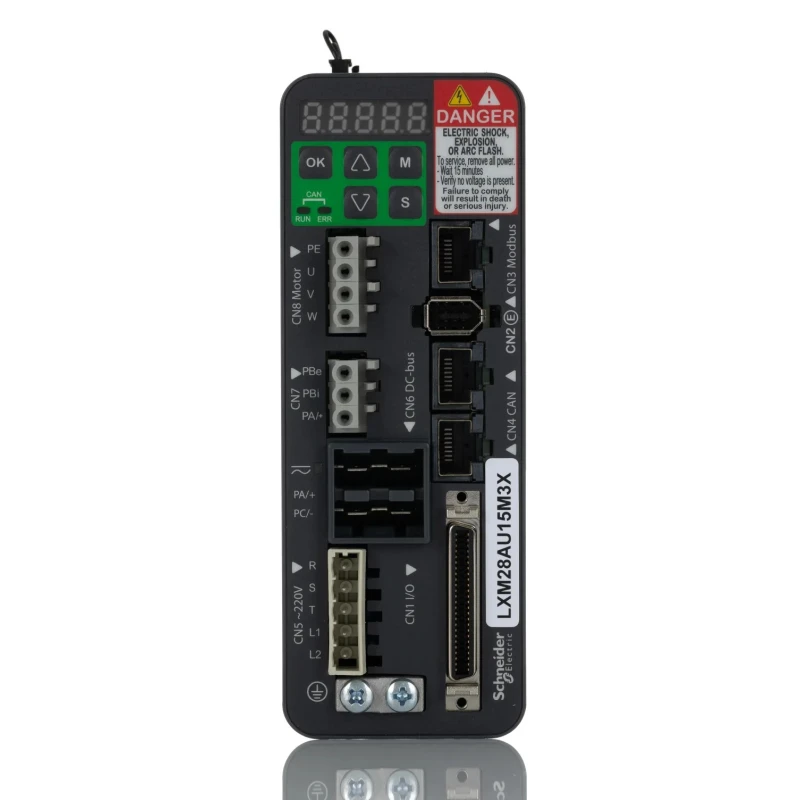 Schneider Electric Servo Drive 1.5 kW, 1 and 3 Phase, 10A Current, 220V Output Voltage LXM28AU15M3X