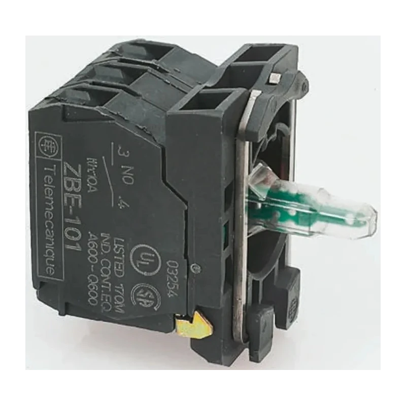 Schneider Electric Harmony Series Contact & Light Block White Light 1 NO/1 NC ZB5AW0M15