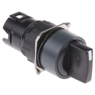 Schneider Electric Harmony Series 2 Position Selector Switch Head 16mm Cutout Black Handle IP65 ZB6AD22