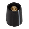 Sifam Black Nylon Potentiometer Knob 11.5 mm Diameter 14 mm Height for 3.2 mm Circular Shaft S111 125BK