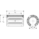 Ewellix Makers in Motion Steel Linear Bearing 16 mm ID 26 mm OD 36 mm Length with 1500 N Dynamic Load 1290 N LBCT 16 A-2LS