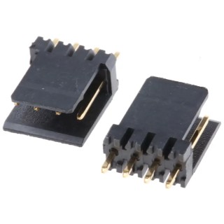 Wurth Elektronik 475 Series Straight Through Hole PCB Header, 4 Contacts, 2.54 mm Pitch, 1 Row, Shrouded 66100411621