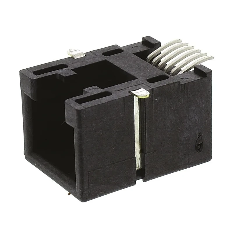 Molex RJ12 Modular Jack 6 Way Female Surface Mount Cat3 UTP Shielded Right Angle Connector 