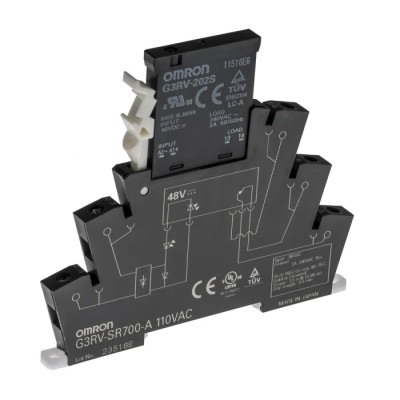 Omron Solid State Interface Relay 110V AC DIN Rail Screw Terminal G3RV-SR