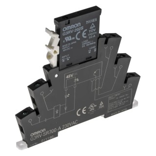Omron Solid State Interface Relay DIN Rail Screw Terminal 230 V AC Control Voltage G3RV-SR