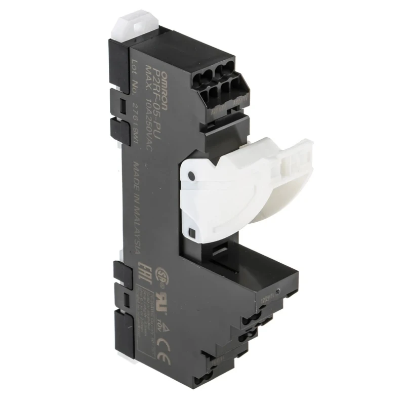 Omron 5 Way 250V AC DIN Rail Relay Socket for G2R-1-S Series General Purpose Relay, H3RN Series Timer P2RF
