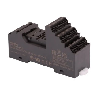 Omron 14 Way DIN Rail Mount Relay Socket 250V AC 6A Push-In Terminals PYF-14-PU-L