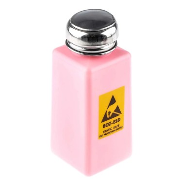 RS PRO Pink Anti-Static Pump Dispenser, 240ml High Density Polyethylene Bottle ESD Dissipative 423-7391