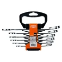 Bahco 6-Piece Ratchet Spanner Set 8 to 17 mm Chrome Vanadium Steel 1RM/SH6