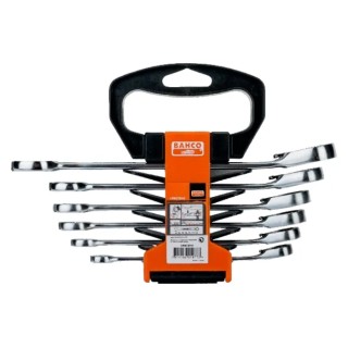 Bahco 6-Piece Ratchet Spanner Set 8 to 17 mm Chrome Vanadium Steel 1RM/SH6