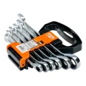 Bahco 6-Piece Ratchet Spanner Set 8 to 17 mm Chrome Vanadium Steel 1RM/SH6