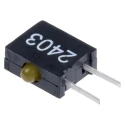 Dialight Yellow Right Angle PCB LED Indicator 5 mm (T-1 3/4), Single Colour, 1 LED, 3 V 555-2403F