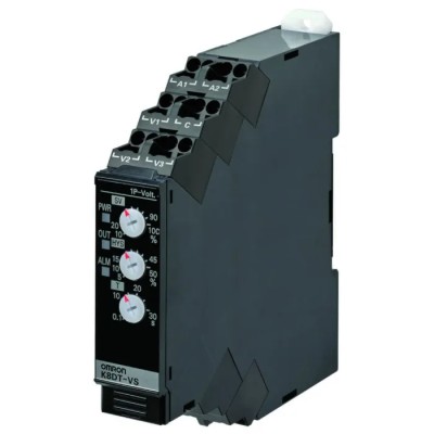 Omron Monitoring Relay 1 Phase SPST DIN Rail Mount 26.4V AC 20.4 to 26.4V DC Supply Voltage K8DT-VS2TD