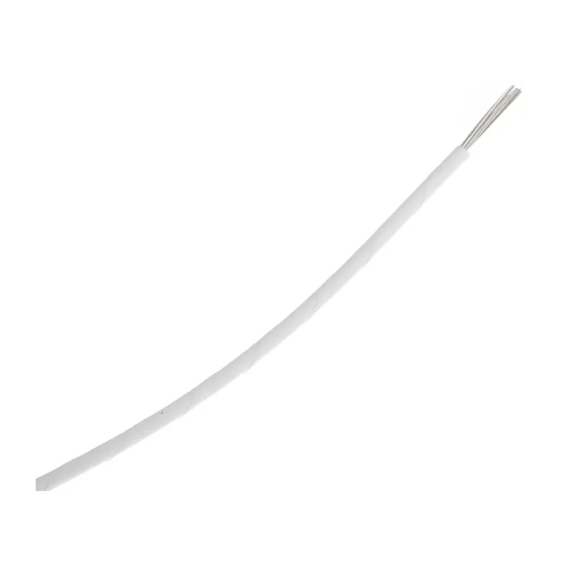RS PRO White Hook Up Wire 14 AWG Nickel Plated Copper Conductor 37x0.25 mm Strands 2.24 mm OD 100 m Polyamide 111-3147