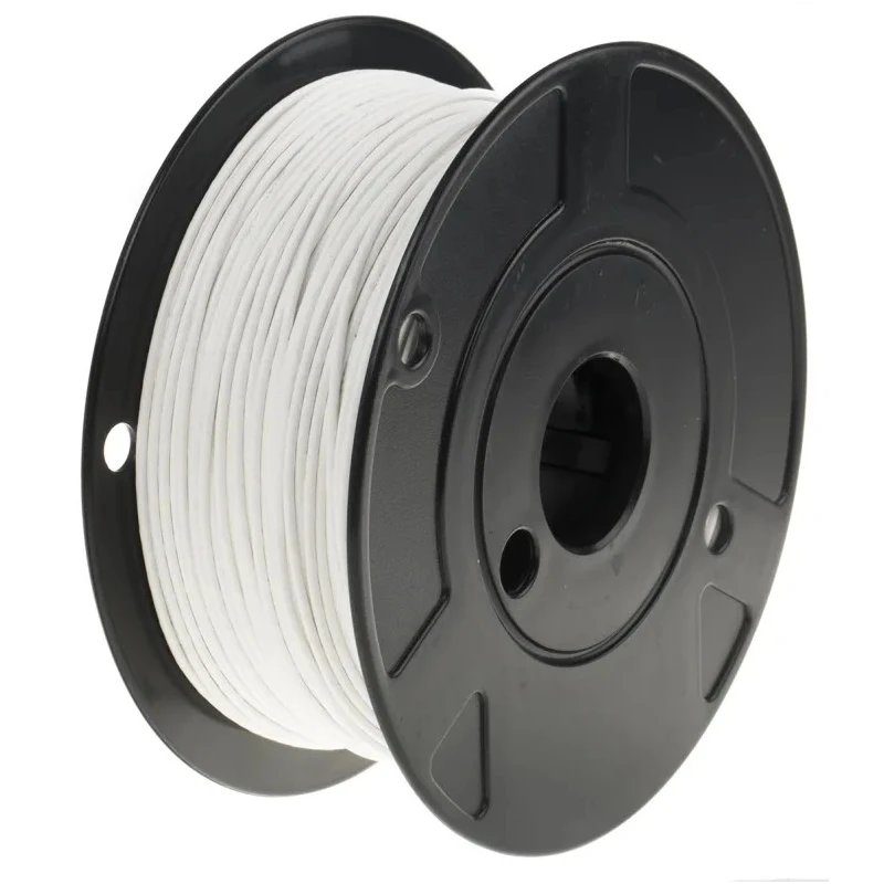 RS PRO White Hook Up Wire 14 AWG Nickel Plated Copper Conductor 37x0.25 mm Strands 2.24 mm OD 100 m Polyamide 111-3147