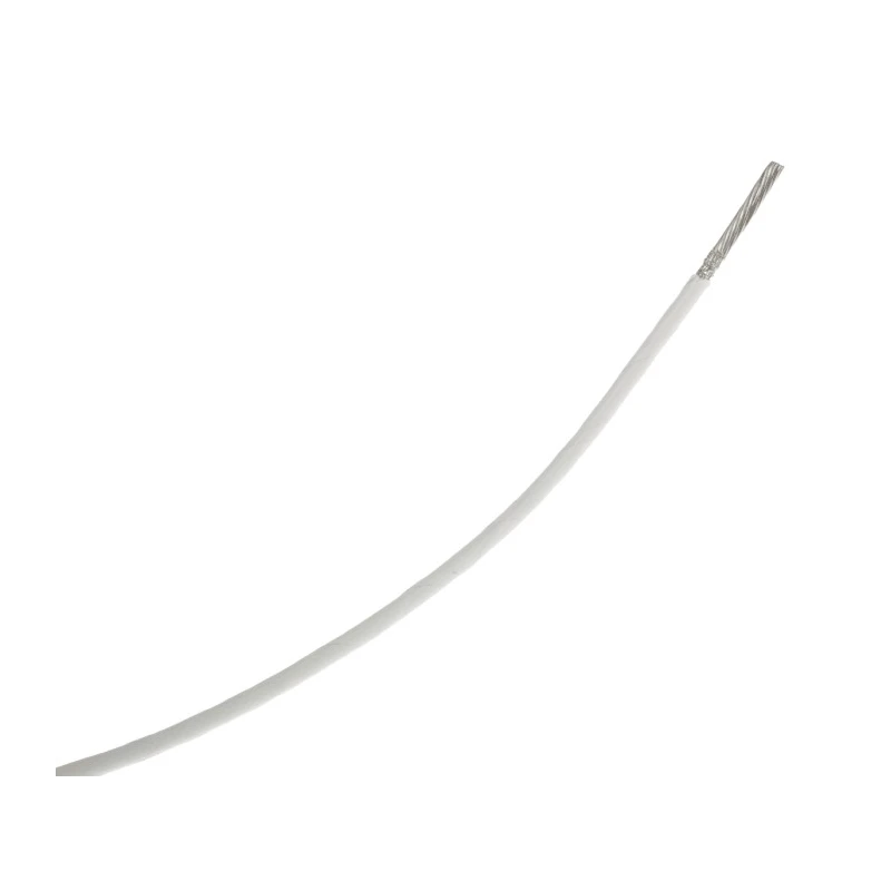 RS PRO White Hook Up Wire, 16 AWG, 19/0.3 mm Strands, 1.92 mm Diameter, 600V AC, Polyamide Jacket, 100 m Reel 111-3146