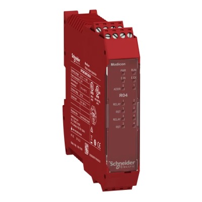 Schneider Electric Preventa Series Output Module, 4 Inputs, 4 Outputs, 24V dc XPSMCMRO0004