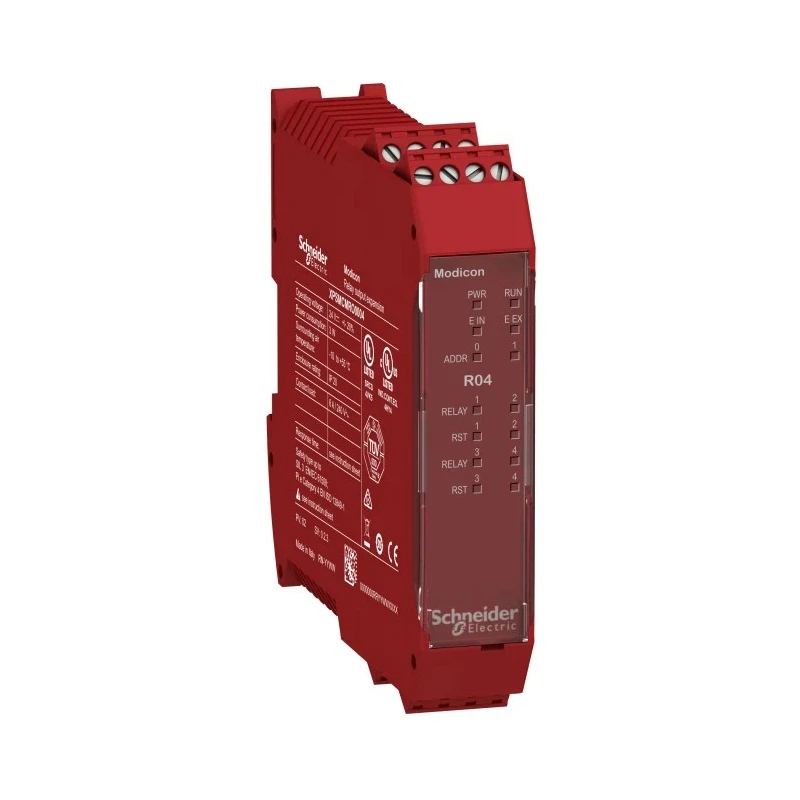 Schneider Electric Preventa Series Output Module, 4 Inputs, 4 Outputs, 24V dc XPSMCMRO0004