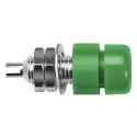 Schutzinger Green Female Banana Socket, 4 mm Connector, Screw Termination, 60V, 32A, Nickel Plating IBU401 GREEN