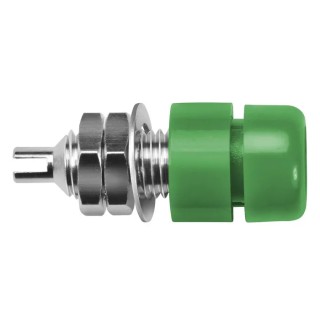 Schutzinger Green Female Banana Socket, 4 mm Connector, Screw Termination, 60V, 32A, Nickel Plating IBU401 GREEN