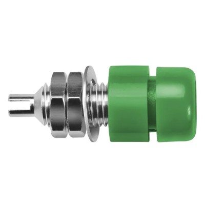 Schutzinger Green Female Banana Socket, 4 mm Connector, Screw Termination, 60V, 32A, Nickel Plating IBU401 GREEN