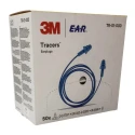 3M E.A.R Tracer Series Blue Reusable Corded Ear Plugs Metal Detectable 29 dB Noise Reduction TR-01-000