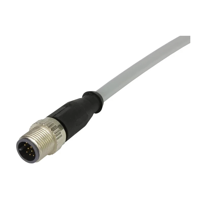HARTING Male 12 way Straight to 12 way Unterminated Sensor Actuator Cable 2 m 21348400C79020