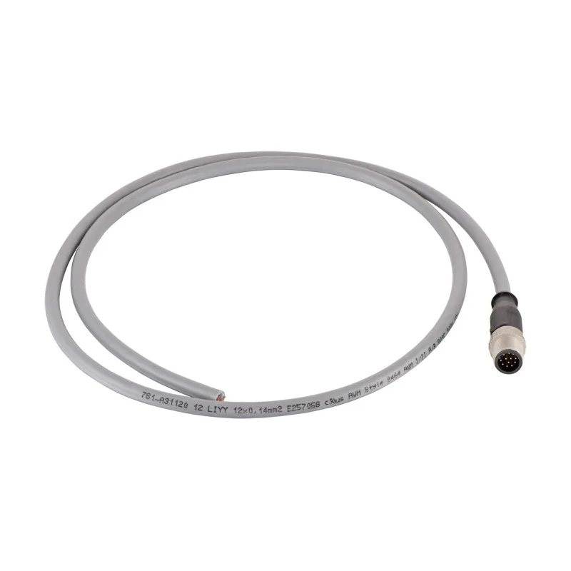 HARTING Male 12 way Straight to 12 way Unterminated Sensor Actuator Cable 2 m 21348400C79020