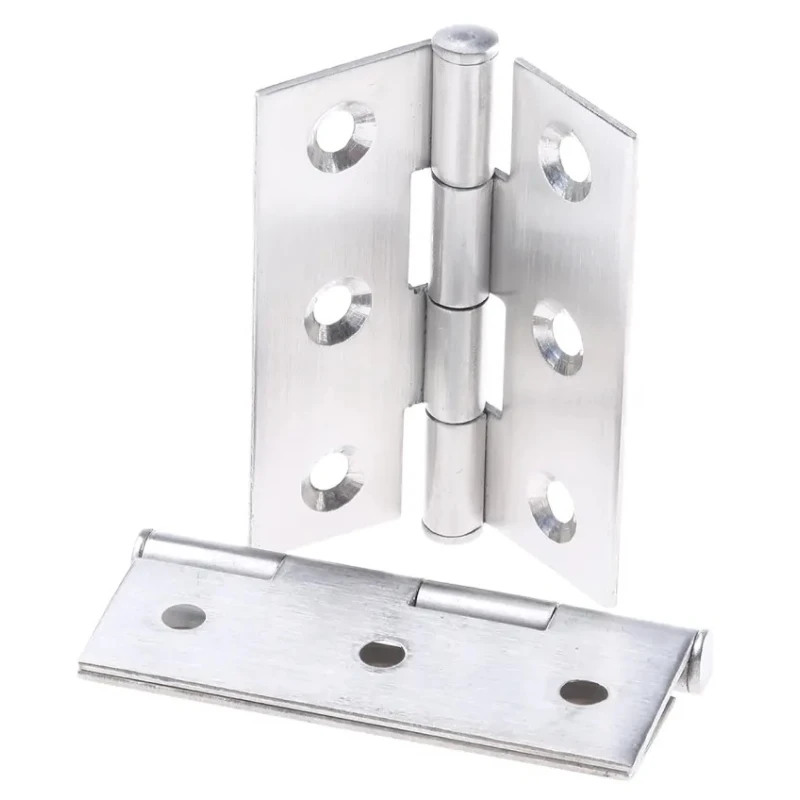 ROCA Electro Polished Stainless Steel Butt Hinge with Knuckle Pin, Screw Fixing, 50mm x 40mm x 1.2mm 423-7098