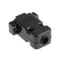 MH Connectors MHCCOV Series ABS Straight D-Sub Backshell, 9 Way Strain Relief MHCCOV-9SC-BK