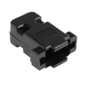 MH Connectors MHCCOV Series ABS Straight D-Sub Backshell, 9 Way Strain Relief MHCCOV-9SC-BK