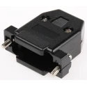 MH Connectors MHCCOV Series ABS Straight D-Sub Backshell 15 Way Strain Relief MHCCOV-15SC-BK