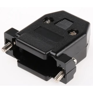 MH Connectors MHCCOV Series ABS Straight D-Sub Backshell 15 Way Strain Relief MHCCOV-15SC-BK