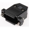 MH Connectors MHCCOV Series ABS Straight D-Sub Backshell 15 Way Strain Relief MHCCOV-15SC-BK