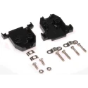 MH Connectors MHCCOV Series ABS Straight D-Sub Backshell 15 Way Strain Relief MHCCOV-15SC-BK