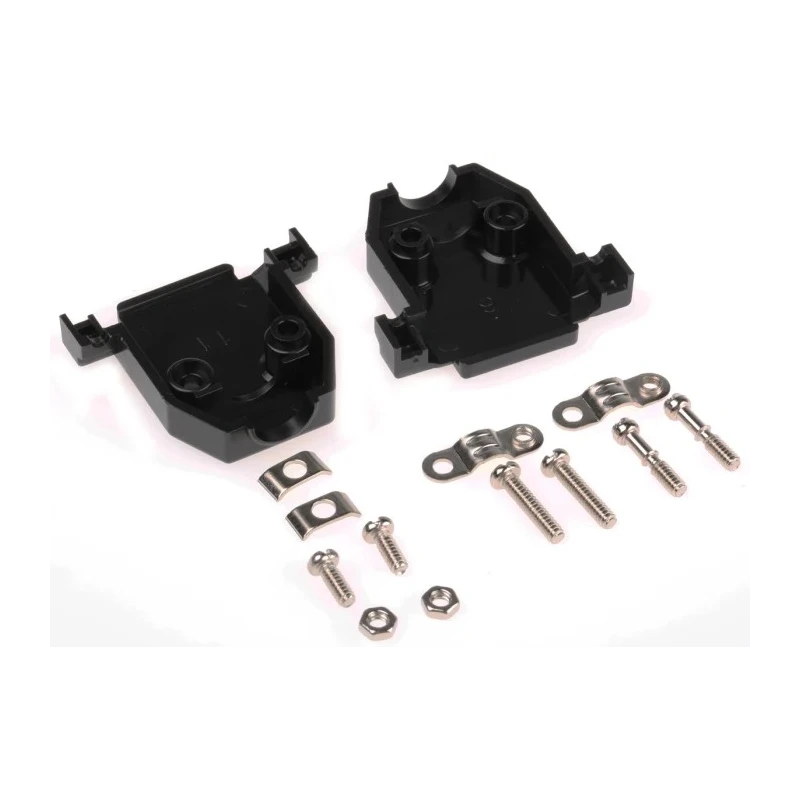 MH Connectors MHCCOV Series ABS Straight D-Sub Backshell 15 Way Strain Relief MHCCOV-15SC-BK
