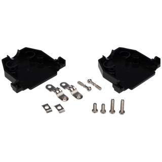 MH Connectors MHCCOV Series ABS Straight D-Sub Backshell 25 Way Strain Relief MHCCOV-25SC-BK