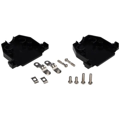 MH Connectors MHCCOV Series ABS Straight D-Sub Backshell 25 Way Strain Relief MHCCOV-25SC-BK