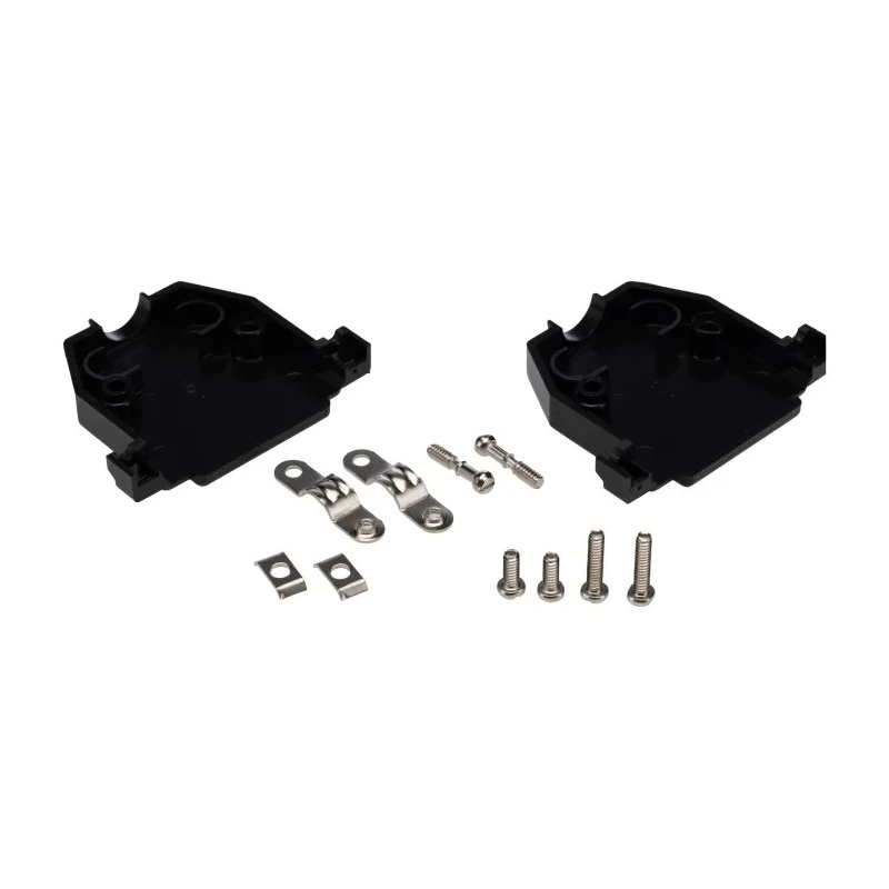 MH Connectors MHCCOV Series ABS Straight D-Sub Backshell 25 Way Strain Relief MHCCOV-25SC-BK