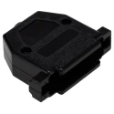 MH Connectors MHCCOV Series ABS Straight D-Sub Backshell 25 Way Strain Relief MHCCOV-25SC-BK
