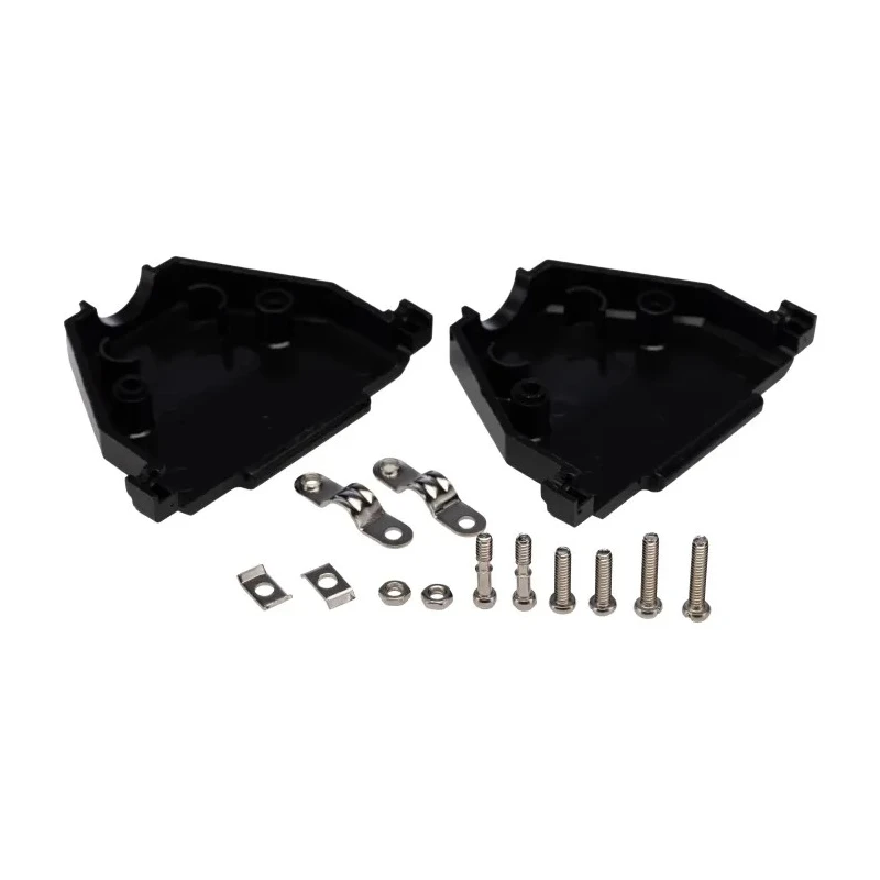 MH Connectors D-Sub Backshell ABS Housing Straight Orientation 37 Contacts Strain Relief MHCCOV-37SC-BK