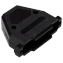 MH Connectors D-Sub Backshell ABS Housing Straight Orientation 37 Contacts Strain Relief MHCCOV-37SC-BK