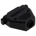 MH Connectors D-Sub Backshell ABS Housing Straight Orientation 37 Contacts Strain Relief MHCCOV-37SC-BK