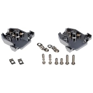 MH Connectors MHCCOV-MP Series ABS Straight D-Sub Backshell, 15 Way Strain Relief MHCCOV-15SC-MP