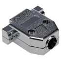 MH Connectors MHCCOV-MP Series ABS Straight D-Sub Backshell, 15 Way Strain Relief MHCCOV-15SC-MP